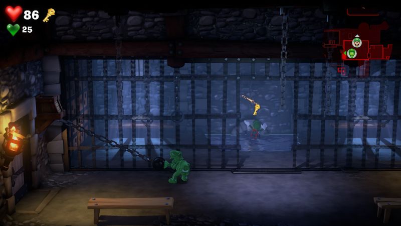 【ルイージマンション3 攻略】6階キャッスルフロア・矢の罠の回避方法・蜘蛛の巣を消す方法・橋を架け方・騎士のボスオバケ倒し方。