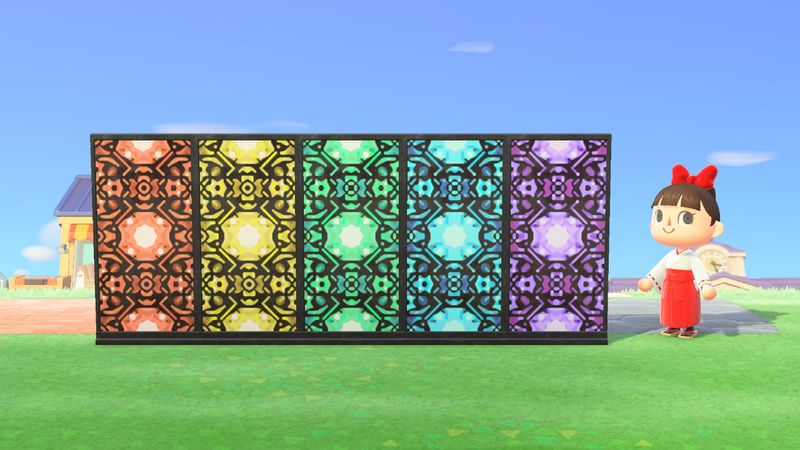 【あつ森マイデザイン】『ステンドグラス』・シンプルなパネル用/作品ID【Animal Crossing Designs/Stained glass】