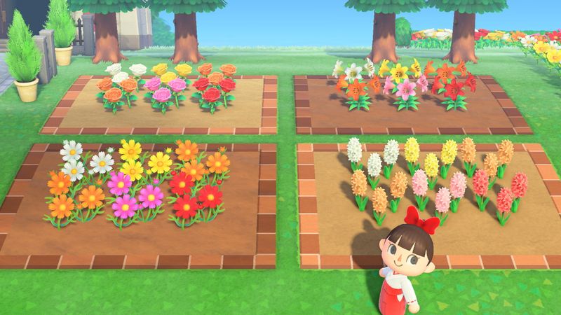 あつ森 マイデザイン 花壇 作品id Animal Crossing Designs Flower Bed Game魂 Com