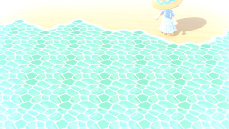 あつ森 夏のマイデザイン 南国リゾートの海 作品id Animal Crossing Designs Tropical Sea Game魂 Com