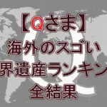 海外の世界遺産ランキング【Qさま!! 9/29放送】マチュピチュ、サグラダ・ファミリアは何位？