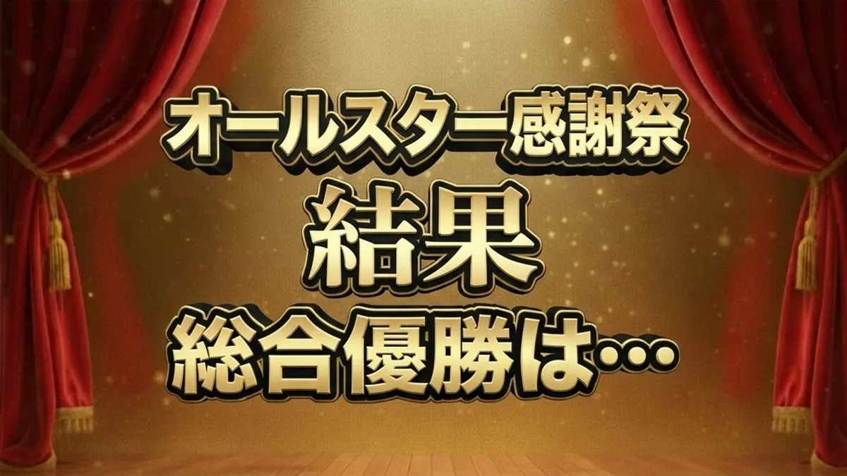 オールスター感謝祭'26春|総合成績1位〜10位発表!粗品・伊沢の順位は?