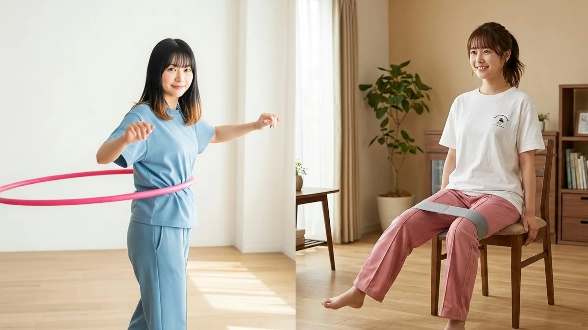 【実際どうなの会】フラフープVSゴムバンド結果！どっちが痩せるか検証まとめ
